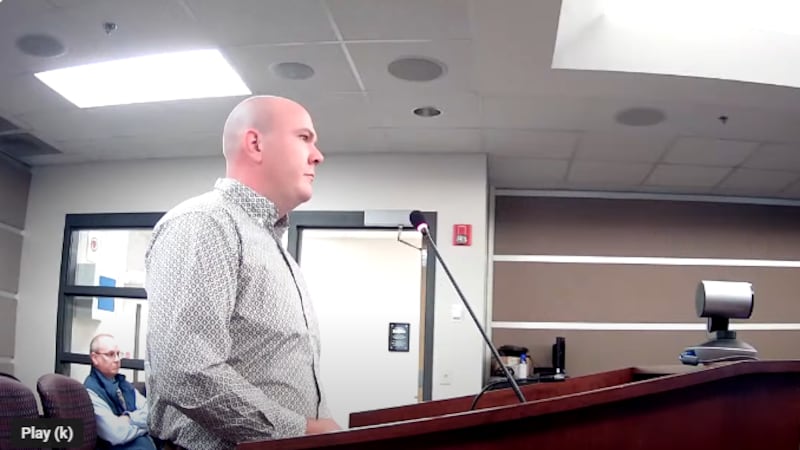 Dustin Cotton appeared before the Tennessee Peace Officers Standards and Training commission...