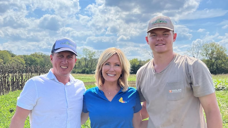 Founder of Cul2vate Joey Lankford, WSMV news anchor Tracy Kornet, and Nate Guiness, a...