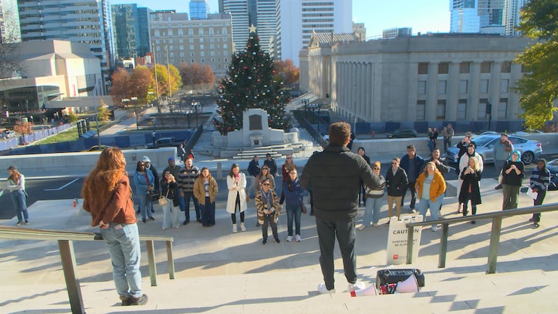 Students and community members hold protest at the capitol