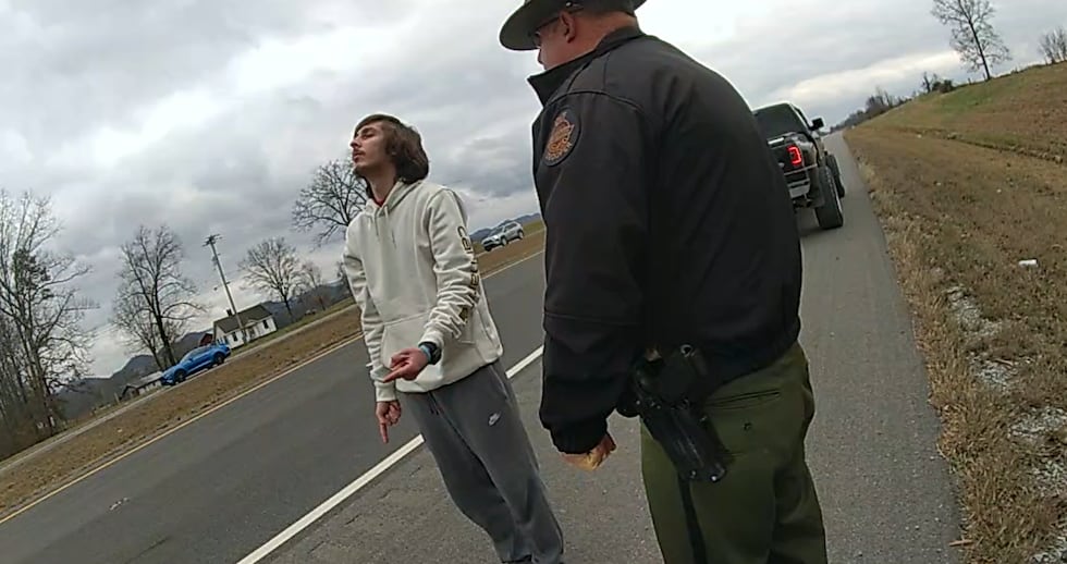 Body camera footage shows state trooper William "Billy" Yates-Matoy giving field sobriety test...