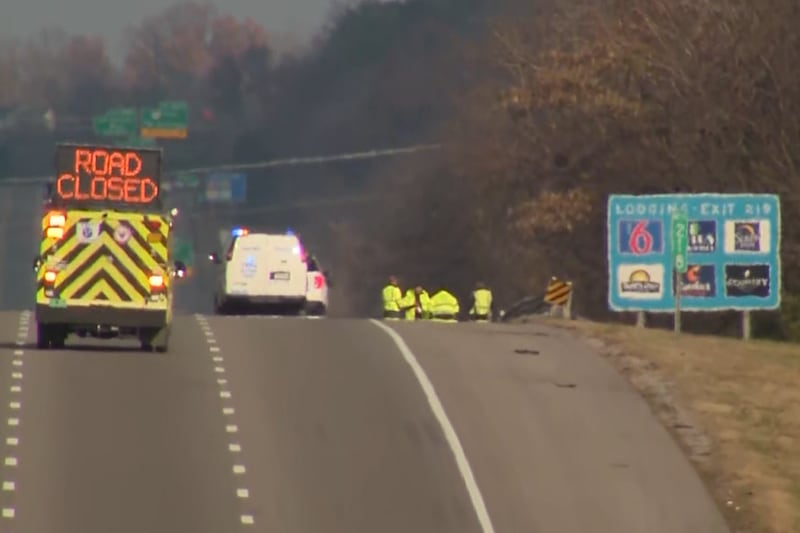 MNPD investigate a deadly crash on I-40 East near the airport.