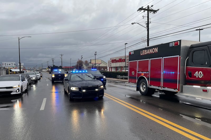 Wreck shuts down road in Lebanon