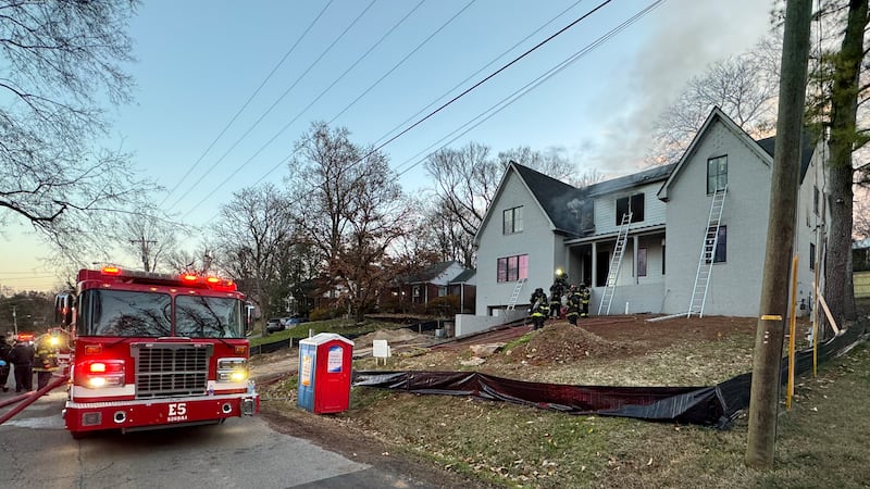 Fire crews arrived to find the roof on fire.