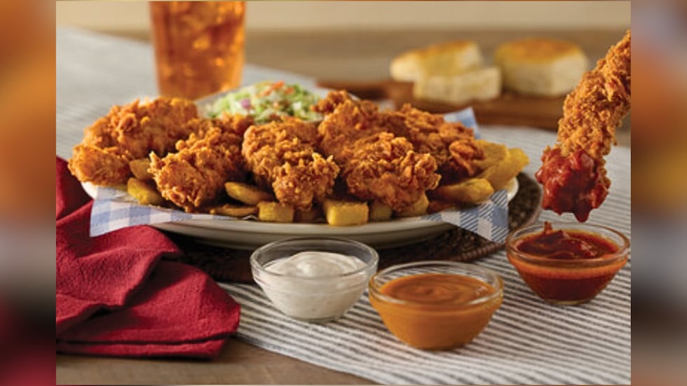 Cracker Barrel's Crispy Tender Dippers can be paired with the restaurant's new Nashville hot...