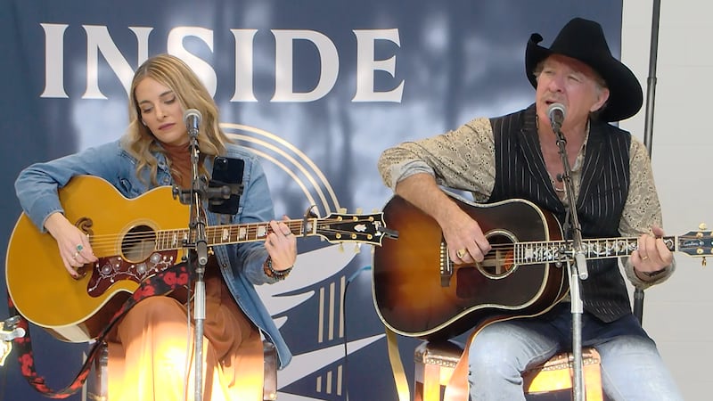 Briana Calhoun and Kix Brooks perform at DeBerry Special Needs Prison in Nashville.