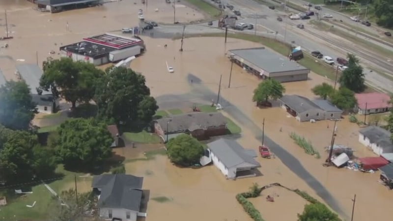 Flooding in Waverly, Tennessee, on Aug. 21, 2021.