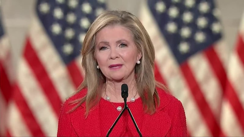 Sen. Marsha Blackburn speaking at the Republican National Convention