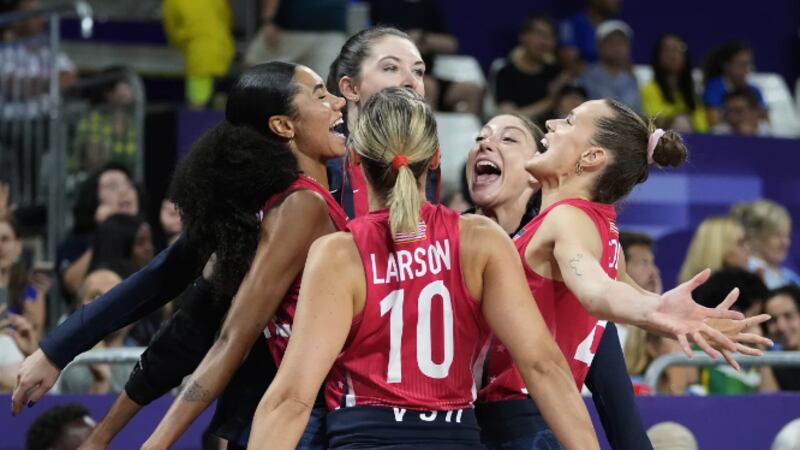 FILE - Italy beat the defending champion U.S. team to win gold in women’s volleyball at the...