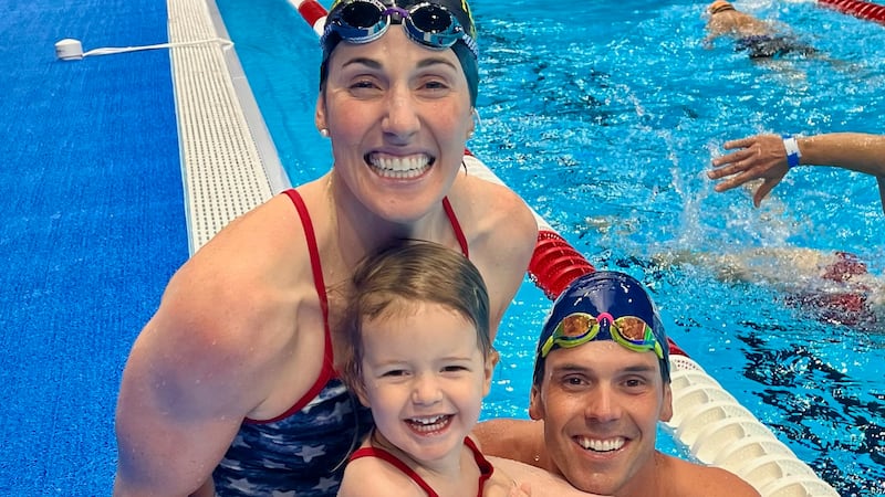 Missy Franklin with her family at Olympic Trials