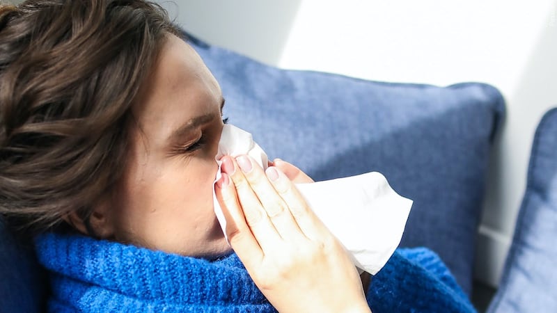 Flu, sick, illness stock photo