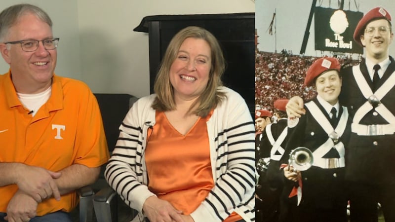 University of Tennessee Band Director Michael Stewart and his wife Kelli played together in...