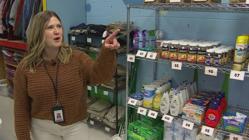 Shwab Elementary School in East Nashville opened an attendance store for parents to shop from,...