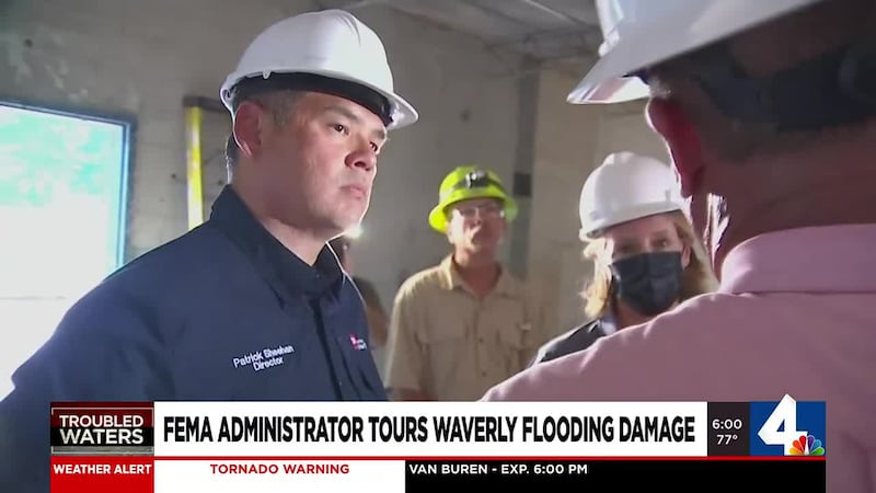 FEMA administrator tours Waverly flooding damage