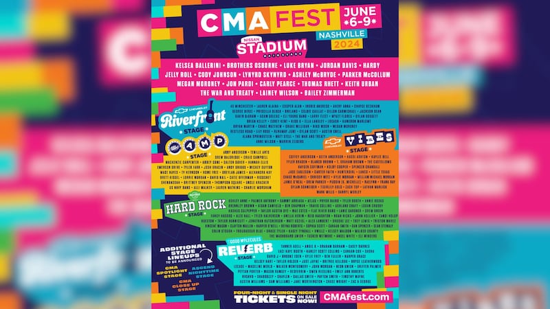 CMA Fest announces headliners, ticket info