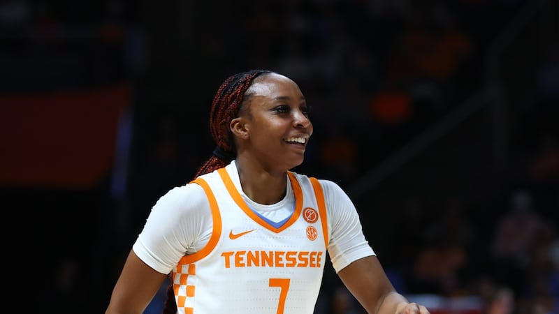 Samara Spencer set the Tennessee record for three-pointers in a single game (9) against North...