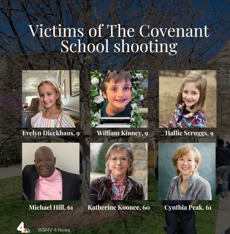 The victims of the Covenant School shooting in Nashville on March 27, 2023.