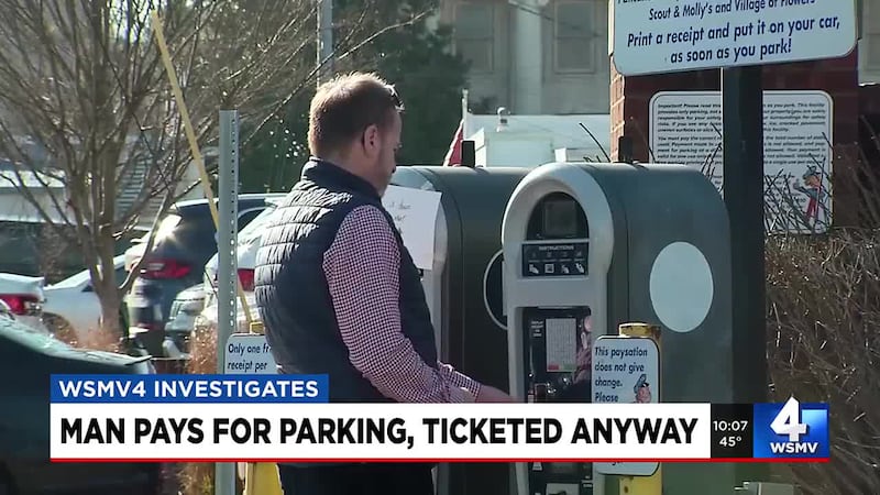 Steven Puckett received a parking violation less than an hour after paying to park for 24 hours.