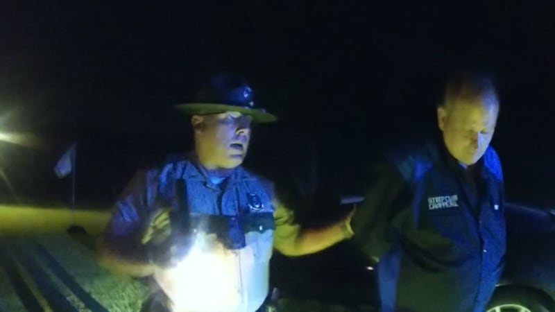 Body camera footage shows Keith Von Soosten being arrested by THP trooper William Yates-Matoy...