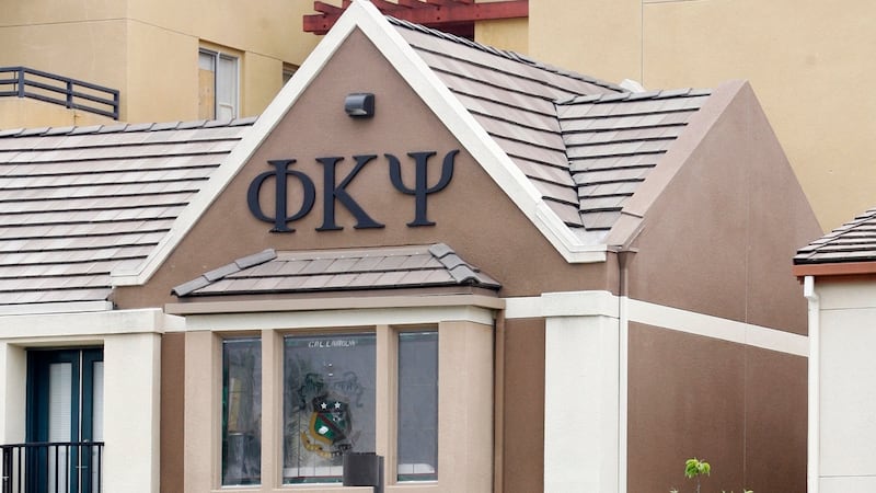 FILE - The Phi Kappa Psi fraternity house at San Diego State University Wednesday, May 7,...