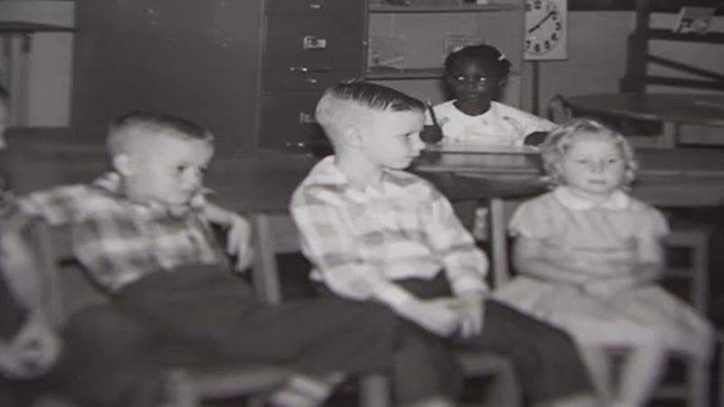 Six-year-old Patricia Watson, a first grader, was the first Black student to attend a...