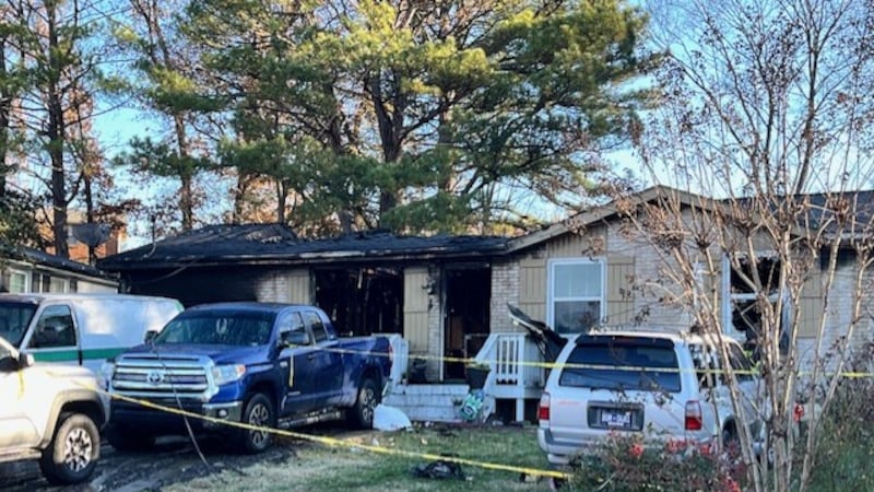 Two people went to the hospital including someone who was inside the home when it caught fire...