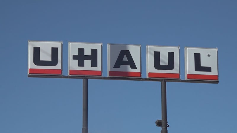 U-Haul sign in Rapid City, SD.