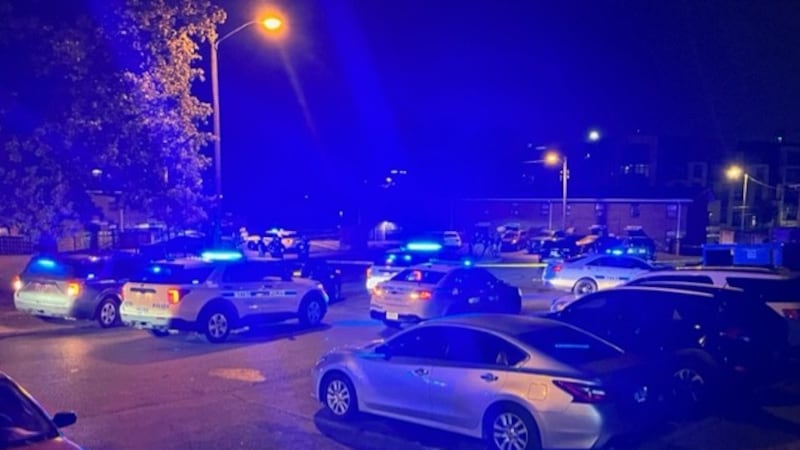 Two people were found with gunshot wounds in the courtyard of an Edgehill apartment complex.