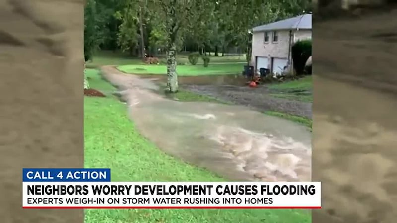 Neighbors say new construction is causing flooding