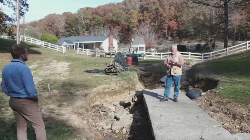 Paul Turner's home near Highway 13 in Waverly flooded after record rainfall fell on the...