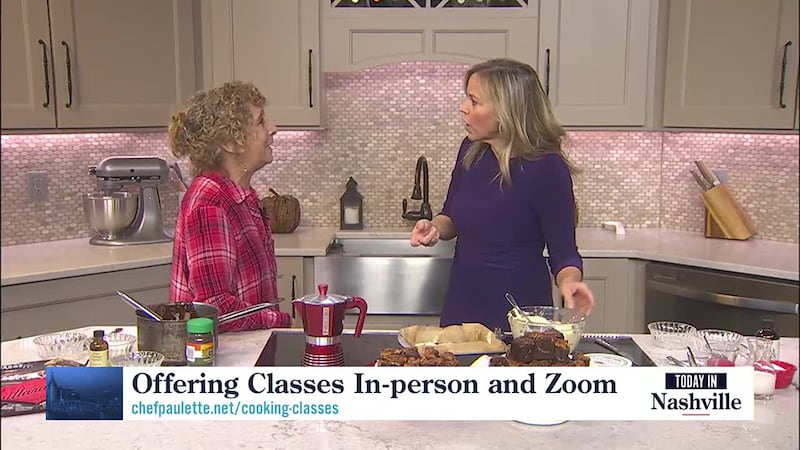 Chef Paulette Makes Mascarpone Walnut Brownies and Talks Classes