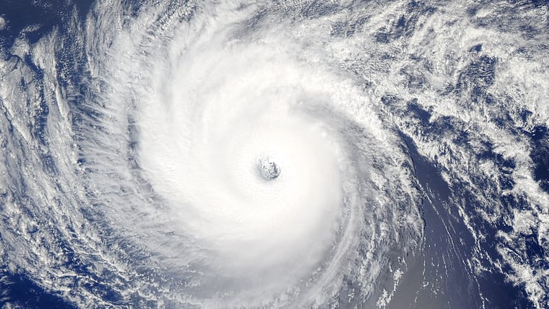 Satellite image of 2016's Hurricane Lester on approach to the island of Hawaii., Photo Date: 2016