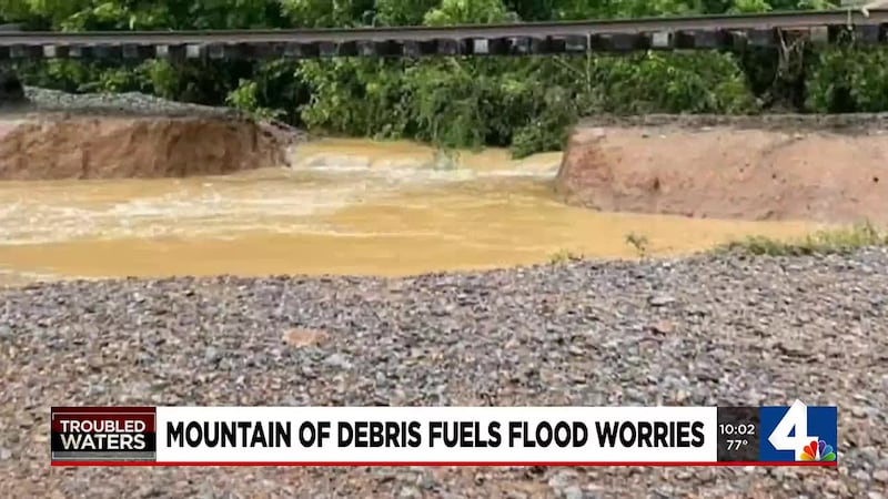 Mountain of debris fuels flood worries