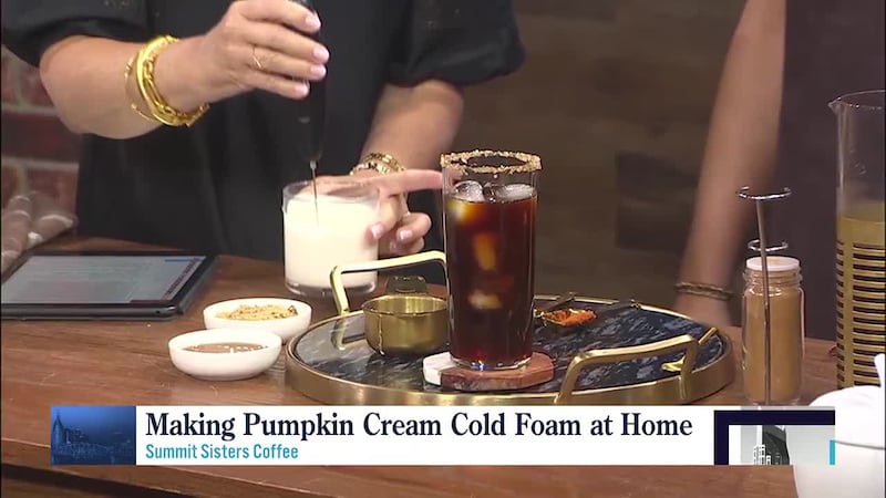 Female Roasters, Summit Sisters Coffee, Teach Making Pumpkin Cream Cold Foam at Home